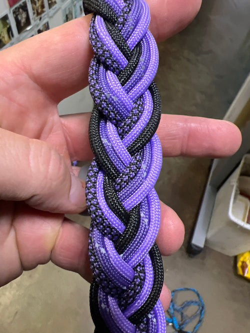 Paracord Dog Collar Original-Purple Reflecitv : LRG 15-24" - Dog.Dog.Cat.