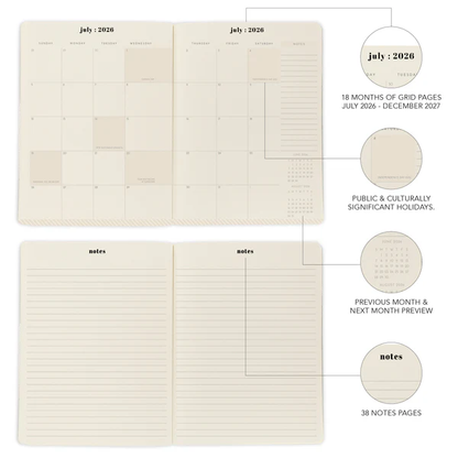 Peanuts 18-Month Monthly Planner