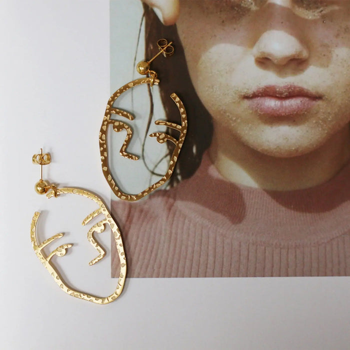 Picasso Abstract Face Stud Earrings Crushes.