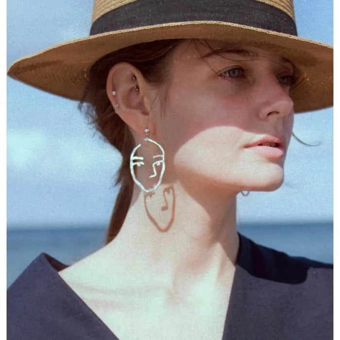 Picasso Abstract Face Stud Earrings Crushes.