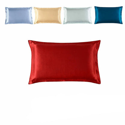 Pillowcase 100% Nature Silk Anti Ageing Wrinkles Mulberry Silk Pillow Case Blue White PUEE