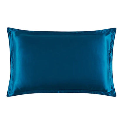 Pillowcase 100% Nature Silk Anti Ageing Wrinkles Mulberry Silk Pillow Case Blue White PUEE