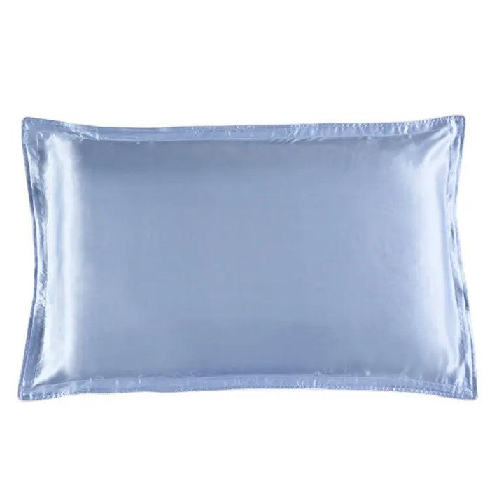 Pillowcase 100% Nature Silk Anti Ageing Wrinkles Mulberry Silk Pillow Case Blue White PUEE