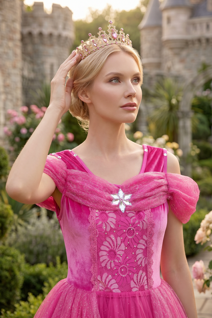 PINK PRINCESS GOWN FOR WOMEN