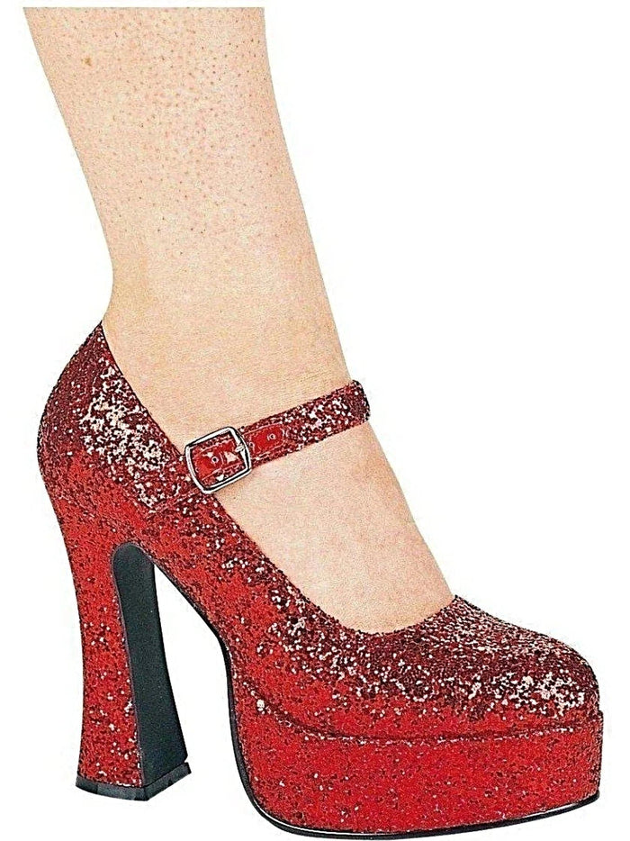 Ellie Shoes E-557-Eden-G 5" Chunky Heel Glitter Women's Costume Mary Jane Pump. - Women's MaryJane Glitter Pumps