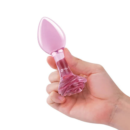 Pink Roses Glass Plug Set