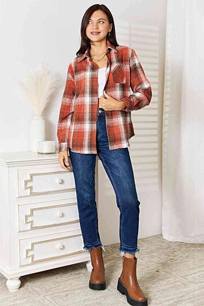 Plaid Collared Shirt For Women - Timeless Long Sleeve Classic Style - Versatile Wardrobe Essential Trendsi