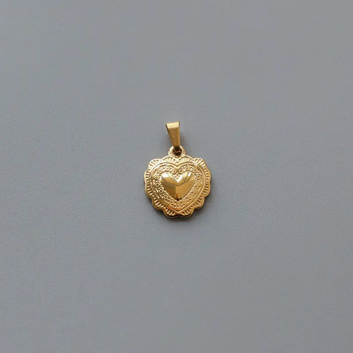 Plated Heart Love Charm Pendant - Pantsnsox