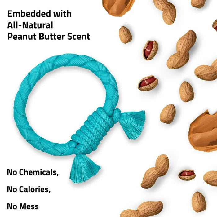 Playology Dual Layer Ring Dog Toy, Jumbo size, with an all-natural chicken scent. - Dog.Dog.Cat.