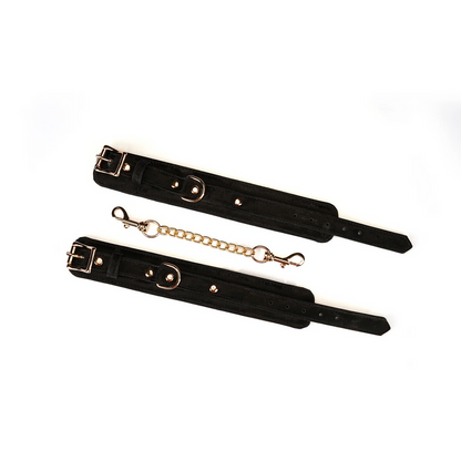 Plush Velour Black Wrist Restraints