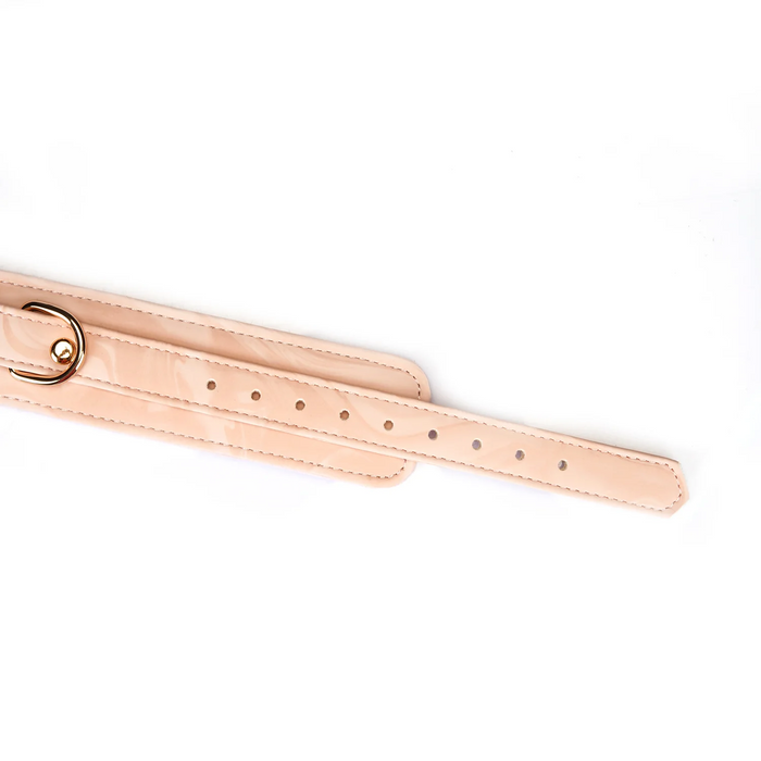 Plush Velour Pink Collar with Leash