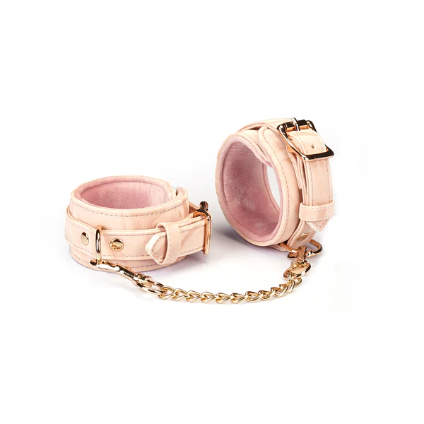 Plush Velour Pink Wrist Restraints