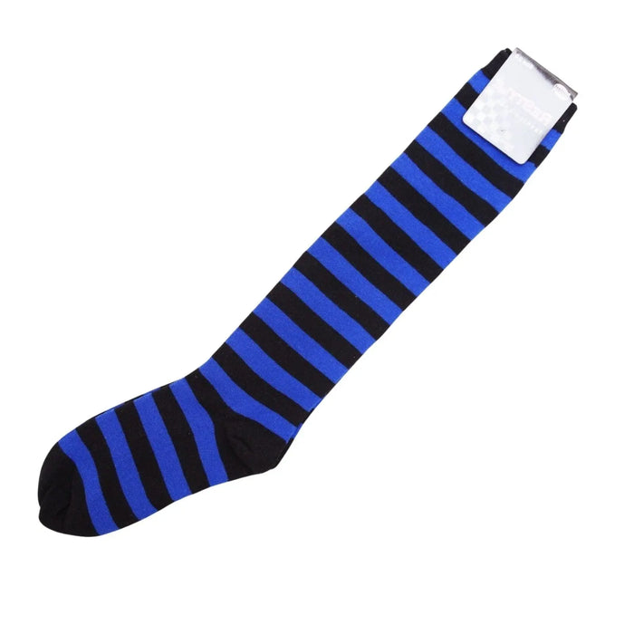 Premium Cotton Stripe Womens Knee High Socks Kids Party Costume Rainbow Socks - Pantsnsox