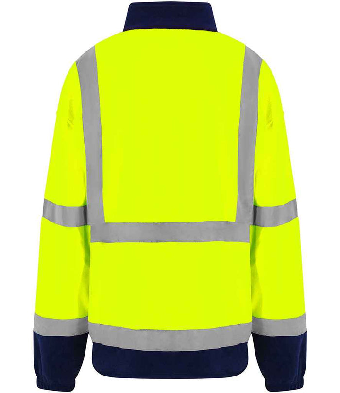 Pro RTX High Visibility Fleece Jacket | Yellow/Navy - Eg Clothing UK