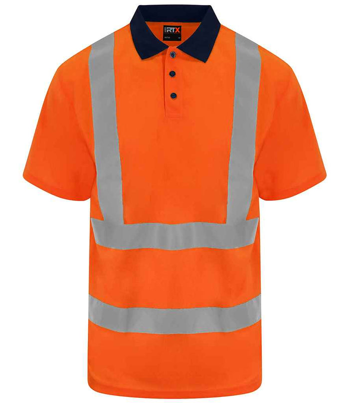 Pro RTX High Visibility Polo Shirt | Orange/Navy - Eg Clothing UK