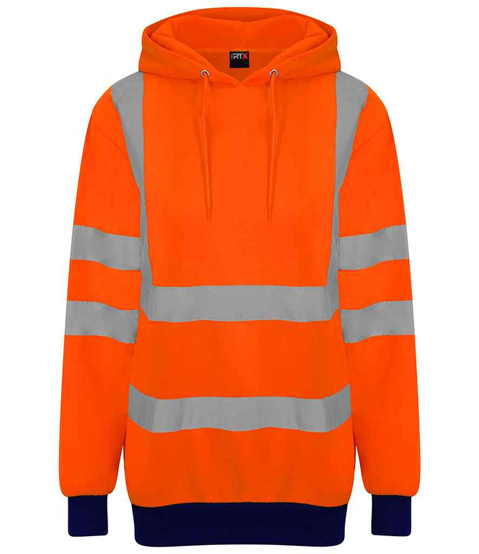 Pro RTX High Visibility Two Tone Hoodie | Orange/Navy - Eg Clothing UK