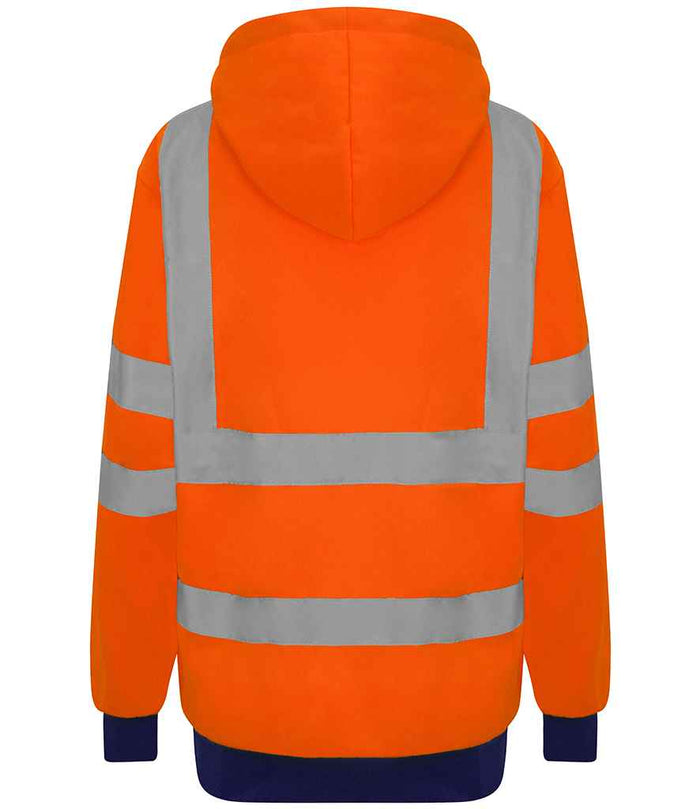 Pro RTX High Visibility Two Tone Hoodie | Orange/Navy - Eg Clothing UK