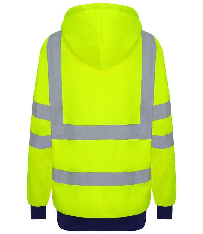 Pro RTX High Visibility Two Tone Hoodie | Yellow/Navy - Eg Clothing UK
