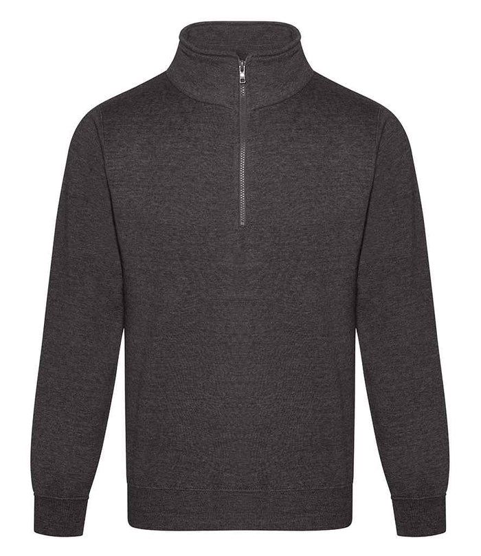Pro RTX Pro 1/4 Neck Zip Sweatshirt charcoal with zippered neck and durable construction for workwear