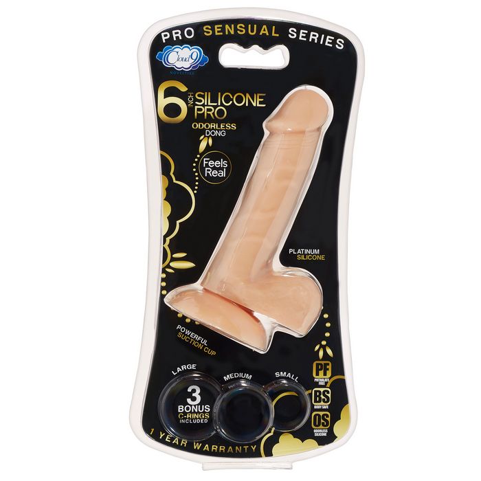 Pro Sensual Silicone Dildo w/ C-Rings