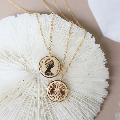 Queen Elizabeth II Australia 1982 Necklace Crushes.