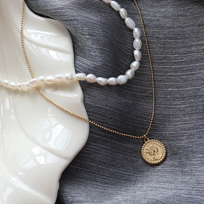Queen Elizabeth II Gold Coin Money Pendant Necklace - Pantsnsox