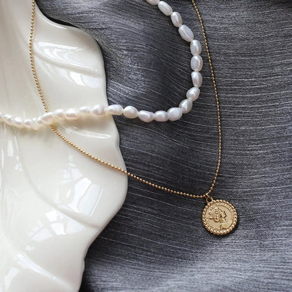 Queen Elizabeth II Gold Coin Money Pendant Necklace - Pantsnsox