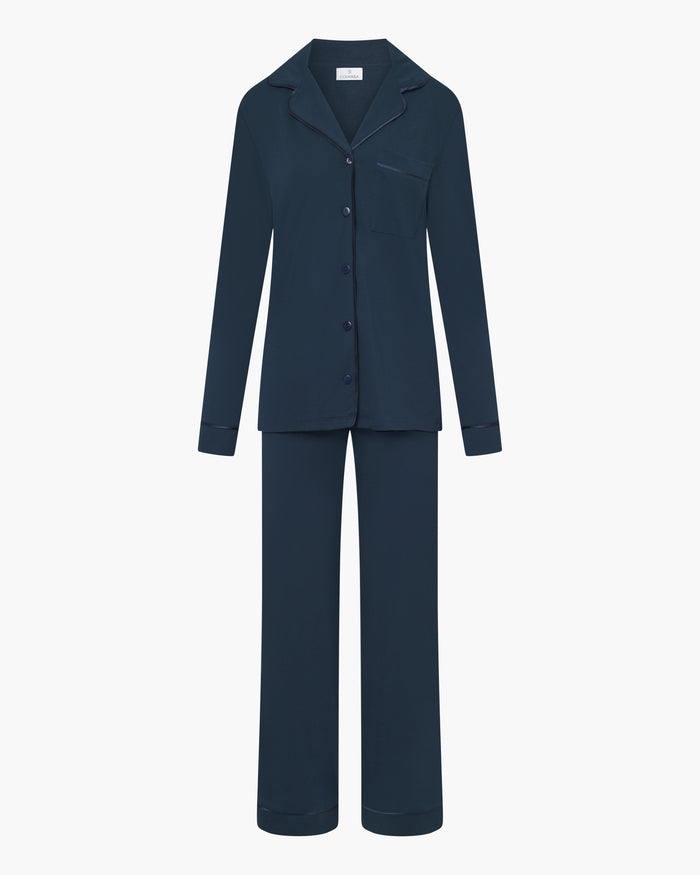 Blue Set - Bella Relaxed Long Sleeve Top & Pant