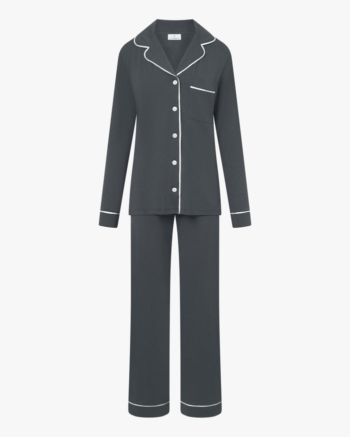 Gray Set - Bella Relaxed Long Sleeve Top & Pant
