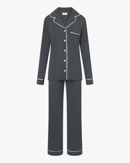 Gray Set - Bella Relaxed Long Sleeve Top & Pant