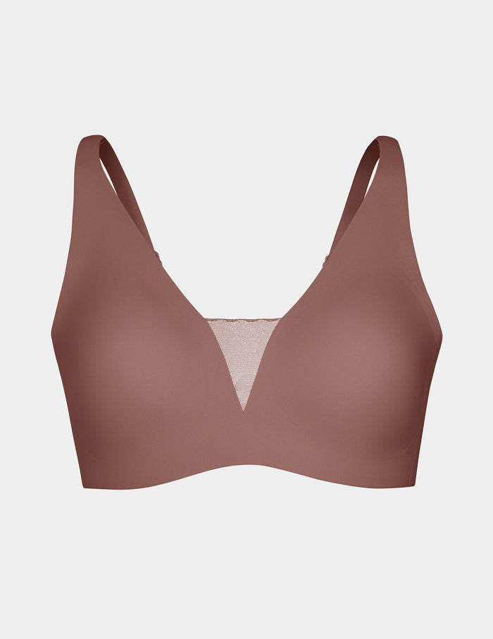 | View of Revolution Shadow Mesh Bra shown front-facing against a light gray background | Sola