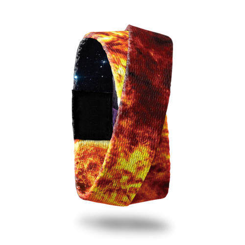 This is a reward item, do not purchase. The design is a close up of fire/flames of yellow, orange and red. This is a double so it wraps around twice. The inside reads Ride On.