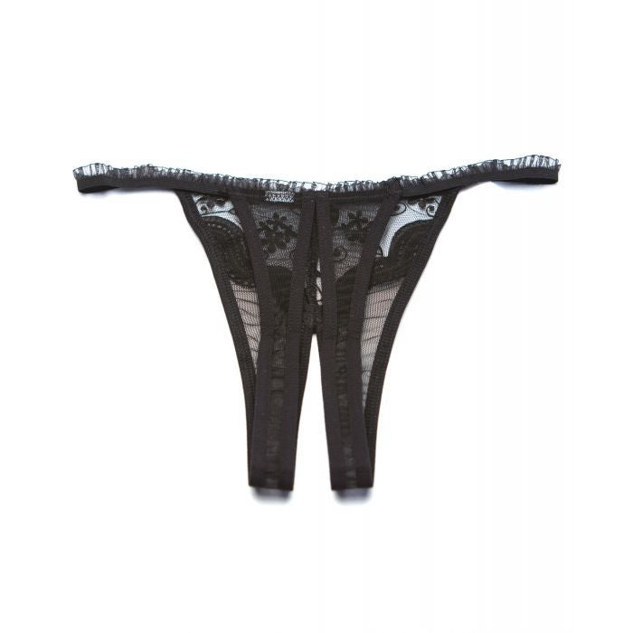 Scalloped Embroidery Crotchless Panty