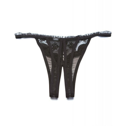 Scalloped Embroidery Crotchless Panty