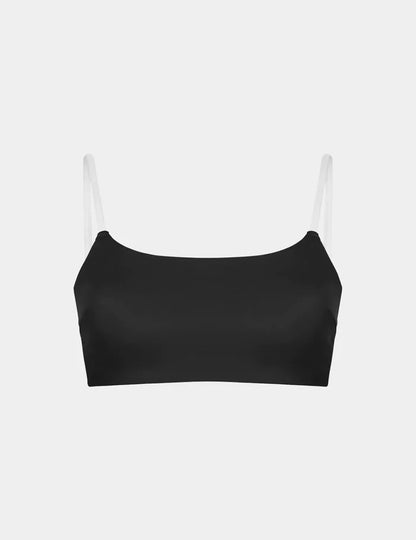 | Sculpt Square Neck Bikini Top shown front-facing against a light gray background | Black/White