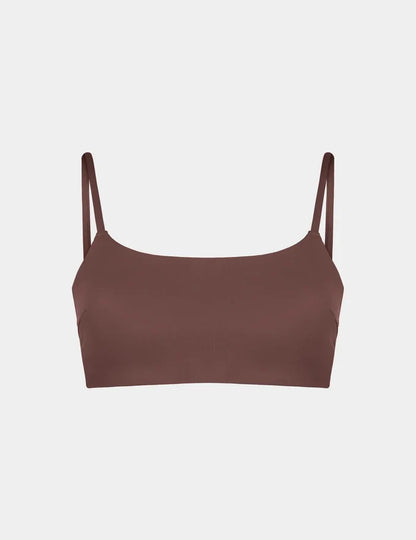 | Sculpt Square Neck Bikini Top shown front-facing against a light gray background | Espresso