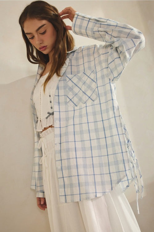 Seaside Check Top - Blue