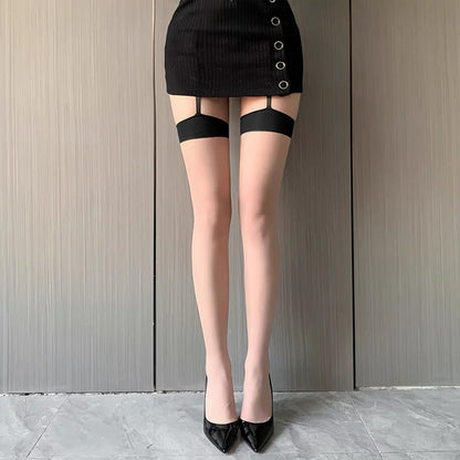 Sexy Suspender Stockings-Style Women hosiery – Ultra Sheer Black Stockings