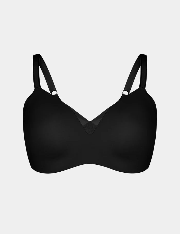| View of Shape & Smooth Bra shown front-facing against a light gray background | Black