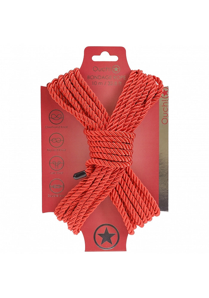 Shots Bondage Rope Red 10M (32.8 ft)