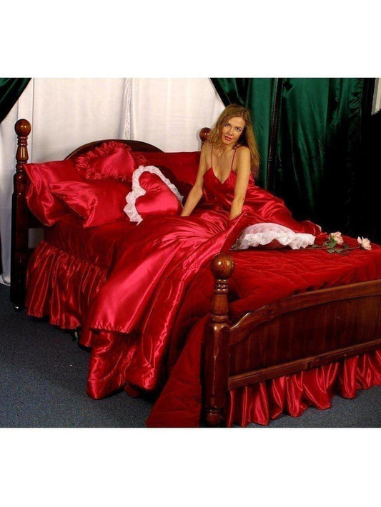 Silky Satin Sheet Set - Full Size, 600 Thread Count Lingerie Satin, Soft Touch Elegance Satin Boutique