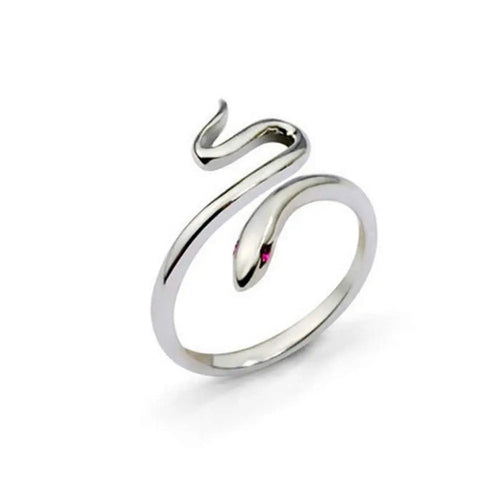 Silver Adjustable Snake Ring - Pantsnsox