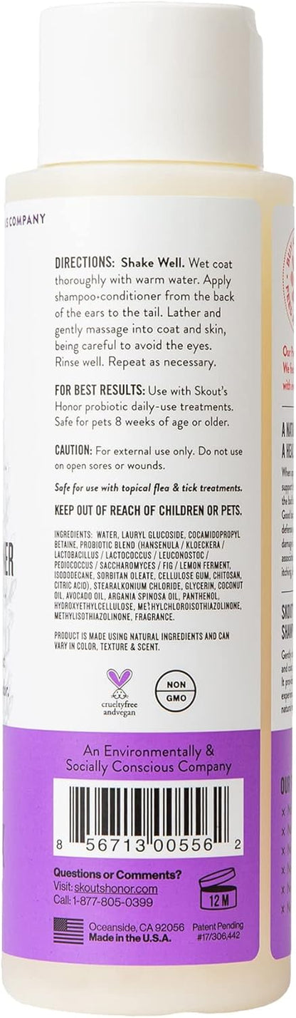 Skout Probiotic Shampoo & Conditioner - Lavender : 16 oz - Dog.Dog.Cat.