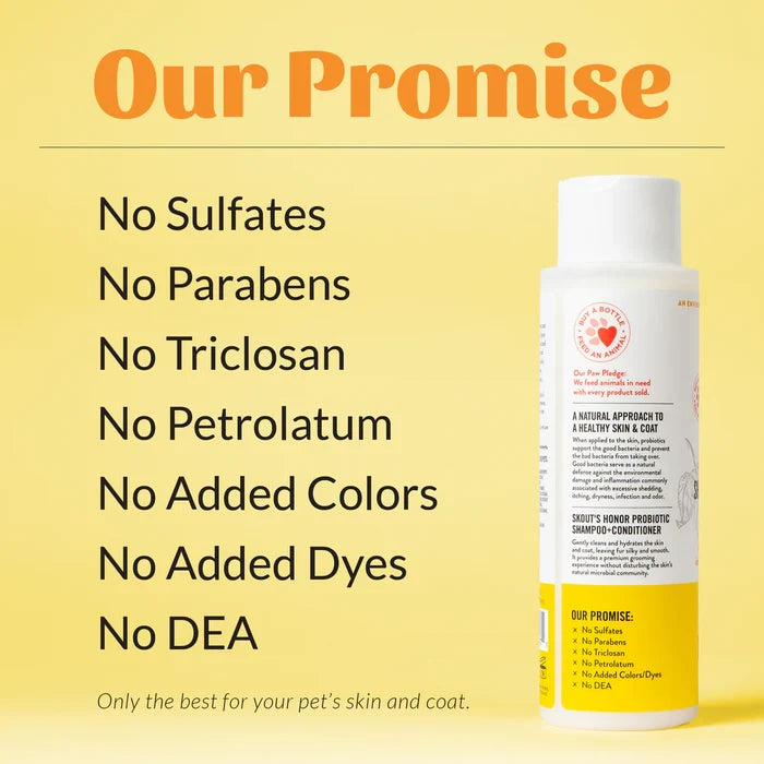 Skout's Honor Probiotic Shampoo & Conditioner - Honeysuckle (16 oz) - Dog.Dog.Cat.