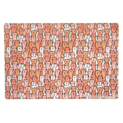 Speckle and Spot by Ore’ Originals - Pet Placemat | Frosted Random Cats - Dog.Dog.Cat.