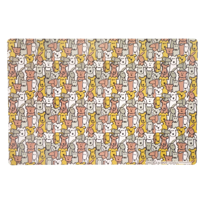 Speckle and Spot by Ore’ Originals - Pet Placemat | Frosted Random Dogs - Dog.Dog.Cat.