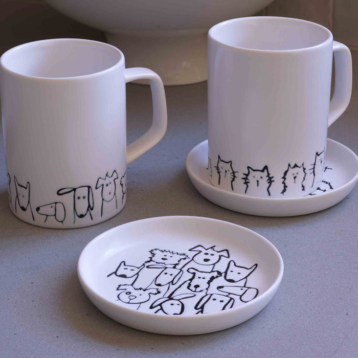 Speckle and Spot by Ore’ Originals - Cuppa Color Mug | Random Cats - Dog.Dog.Cat.