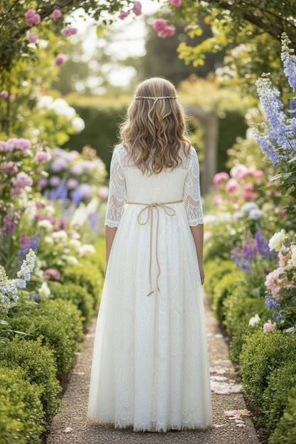 SPLENDOR GOWN & BELT SET IVORY