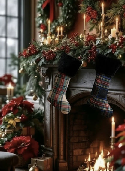ST. ANDREWS TARTAN STOCKING BLACK