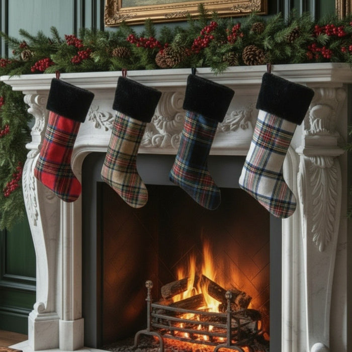 ST. ANDREWS TARTAN STOCKING BLACK